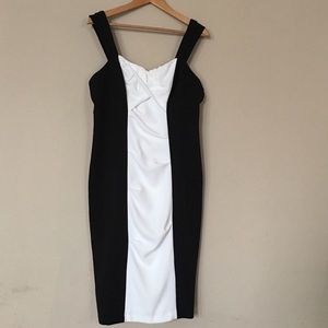 Msk black and white dress